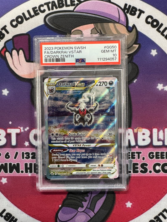 Pokemon TCG: PSA GEM MT 10 - 2023 Darkrai VSTAR Crown Zenith #GG50