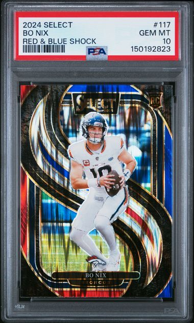 2024 PANINI SELECT #117 BO NIX RED & BLUE SHOCK [PSA 10]