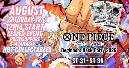 Event Ticket: ⚓ One Piece Card Game: Beginners Deck Party 2026 ⚓ 01/-8/2-26 1PM