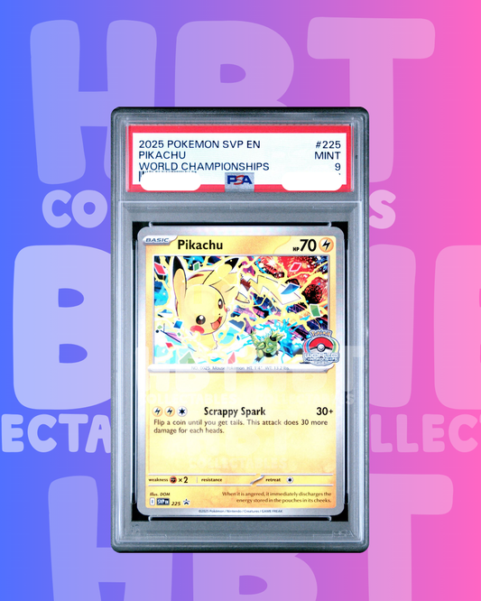 Pokemon TCG: Pikachu - 2025 World Championships #225 [PSA 9]