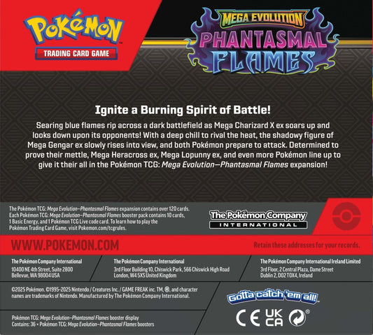 Pokemon TCG: Mega Evolution - Phantasmal Flames Booster Box (36 Packs)