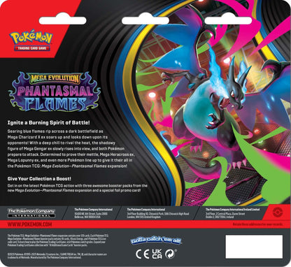 Pokemon TCG: Mega Evolution - Phantasmal Flames Three Booster Blister