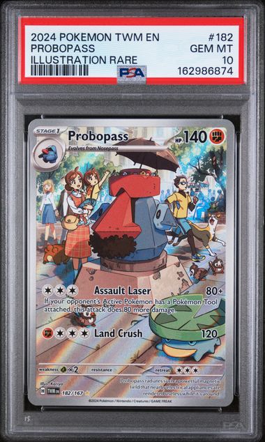 2024 POKEMON TWM EN-TWILIGHT MASQUERADE #182 PROBOPASS ILLUSTRATION RARE [PSA 10]