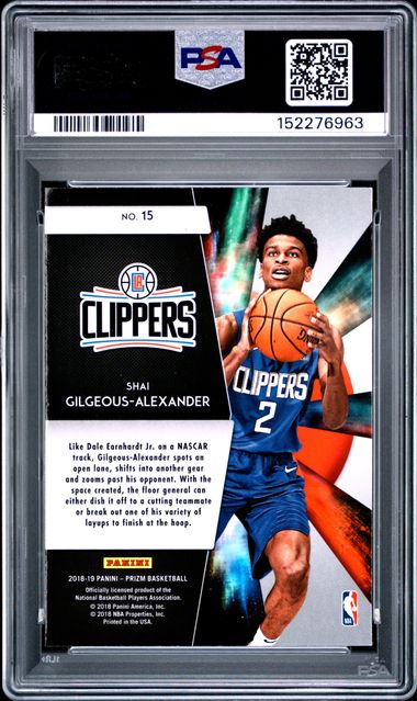 2018 PANINI PRIZM FRESHMAN PHENOMS #15 S.GILGEOUS-ALEXANDER FRESHMAN PHENOMS [PSA 10]