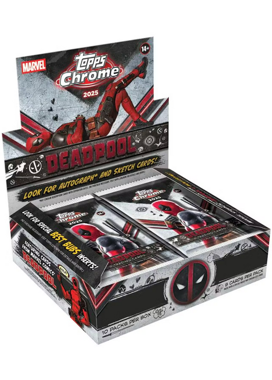 2025 Topps Deadpool Chrome Hobby Box (10 Packs)