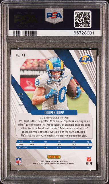 2023 PANINI PHOENIX #71 COOPER KUPP BLACK [PSA 10] POP 2 #'d/10