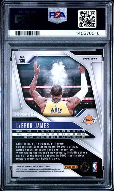 2024 PANINI PRIZM #130 LeBRON JAMES BASKETBALL PRIZM [PSA 9]