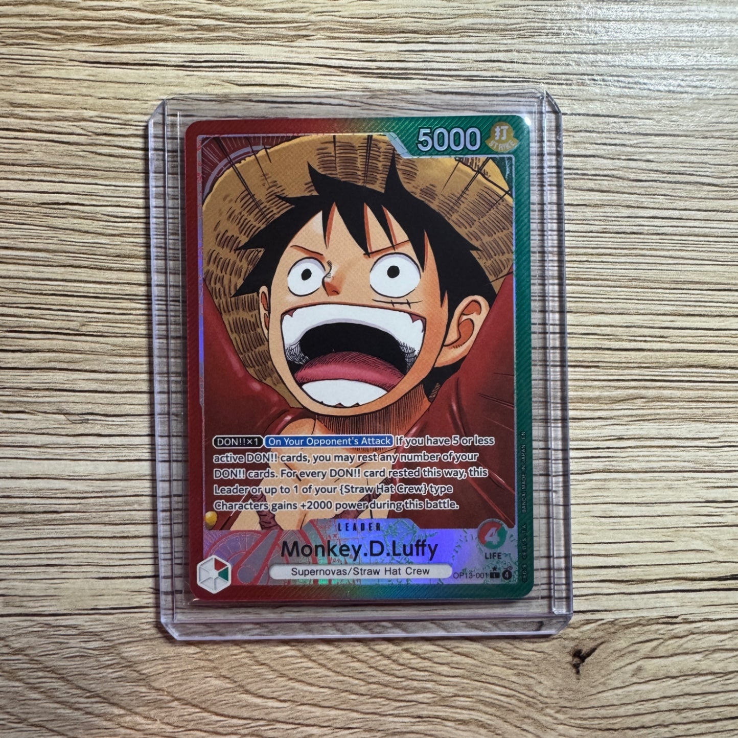 Monkey.D.Luffy (001) (Alternate Art) L Carrying On His Will OP13-001 NM