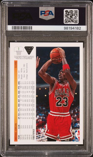 1991 UPPER DECK PROMOS #1 MICHAEL JORDAN PROMOS [PSA 9]
