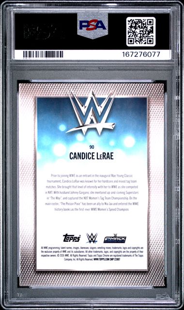 2026 TOPPS CHROME WWE #90 CANDICE LeRAE PINK MINI DIAMONDS [PSA 10]