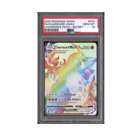 Pokemon TCG: Charizard VMAX Secret Rare 74/73 - Champion's Path [PSA 10]