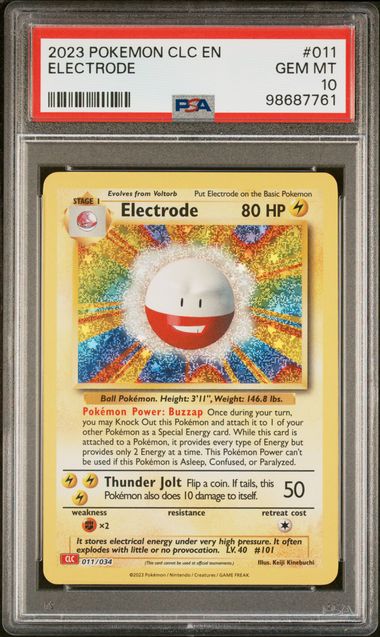 Pokemon TCG: Electrode 011/034 - Pokemon Classic Collection [PSA 10]