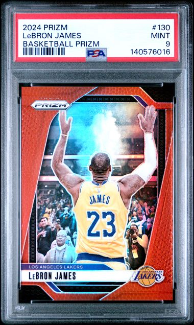 2024 PANINI PRIZM #130 LeBRON JAMES BASKETBALL PRIZM [PSA 9]