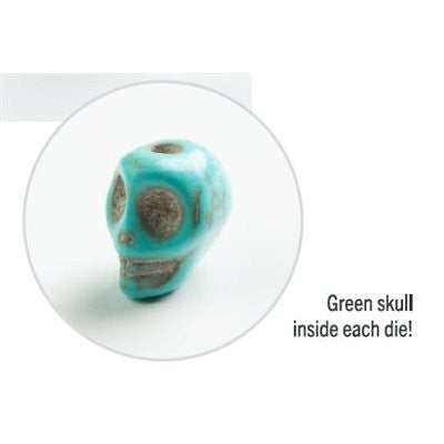 Gamegenic: Embraced Series - Green Skull - RPG Dice Set (7pcs)