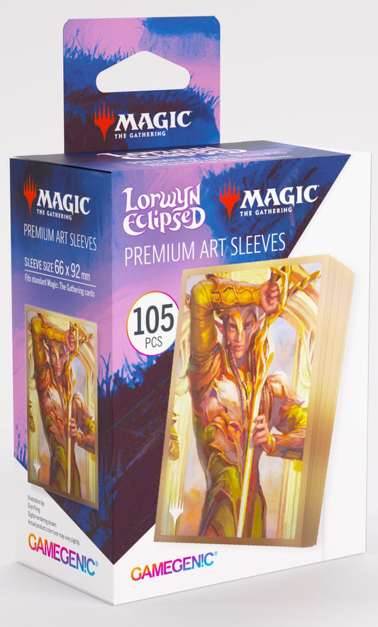 Gamegenic - Magic: The Gathering Lorwyn Eclipsed Premium Art Sleeves - Morcants Loyalist (66mm x 92mm) (105 Sleeves Per Pack)