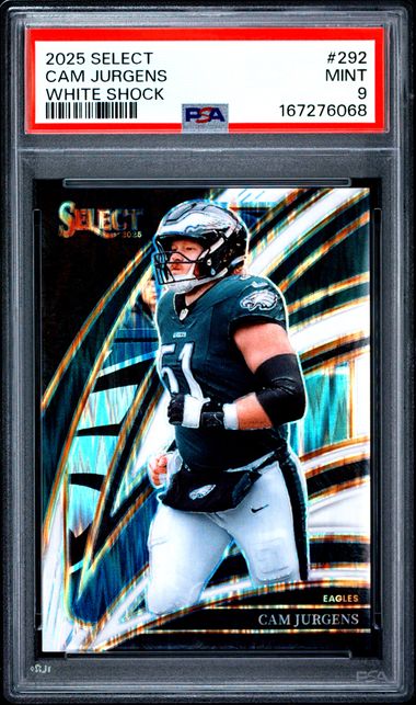 2025 PANINI SELECT #292 CAM JURGENS WHITE SHOCK [PSA 9]