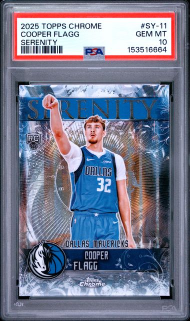 2025 TOPPS CHROME SERENITY #SY-11 COOPER FLAGG [PSA 10]