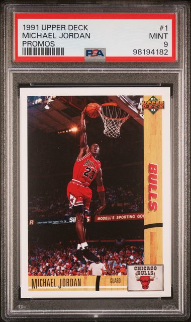 1991 UPPER DECK PROMOS #1 MICHAEL JORDAN PROMOS [PSA 9]