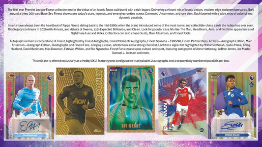 Topps 2025/2026 Finest Premier League EPL Soccer Hobby Box