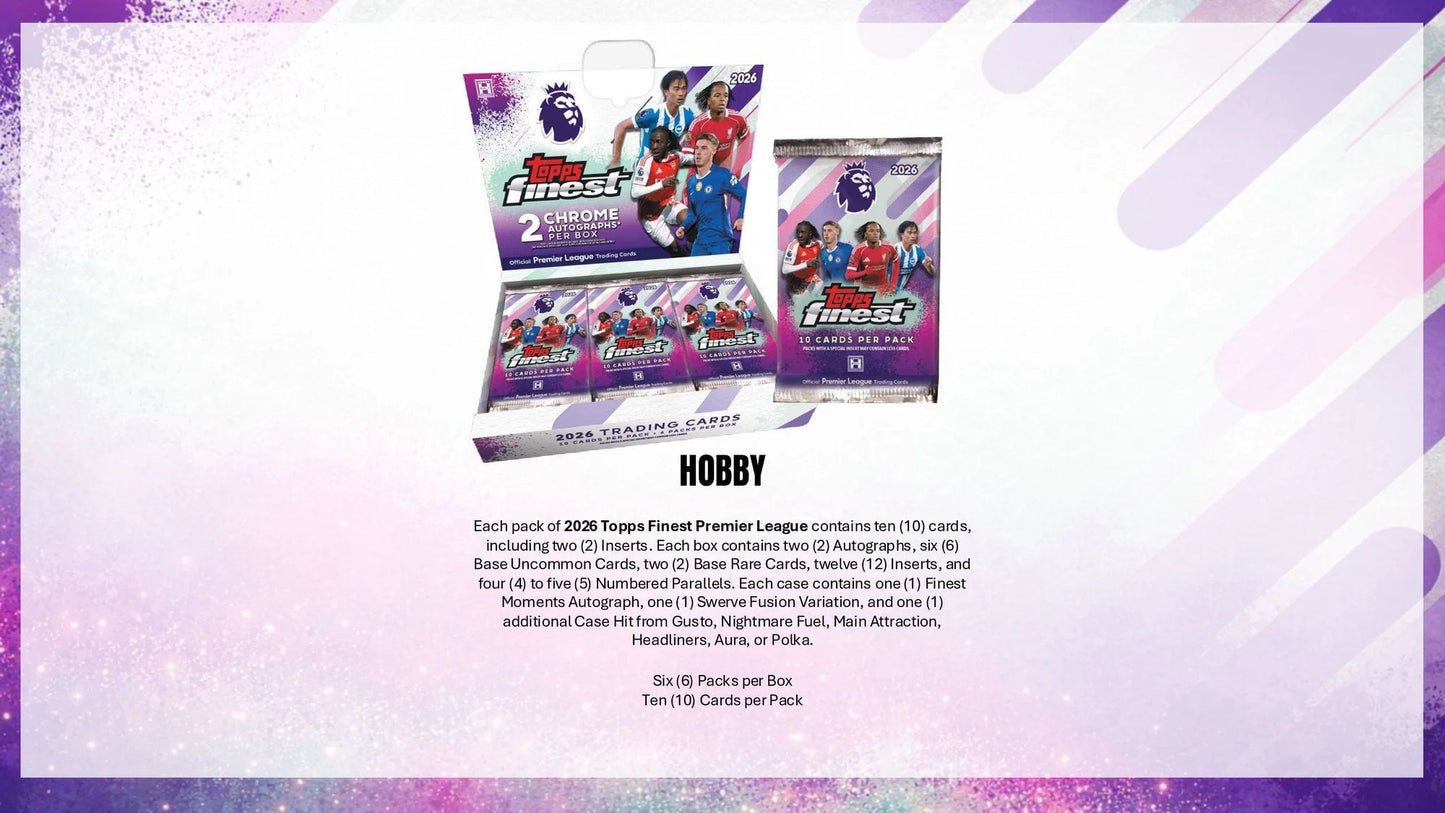 Topps 2025/2026 Finest Premier League EPL Soccer Hobby Box