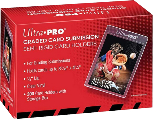 ULTRA PRO CARD SLEEVE - Semi Rigid 1/2" Lip Tall Sleeves (200ct)