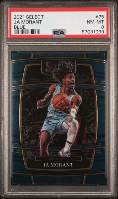 2021 PANINI SELECT #75 JA MORANT BLUE [PSA 8]