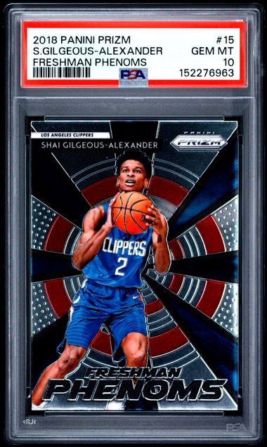 2018 PANINI PRIZM FRESHMAN PHENOMS #15 S.GILGEOUS-ALEXANDER FRESHMAN PHENOMS [PSA 10]